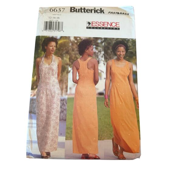 Butterick 6637 12 14 16 Essence Misses Ankle Length Dress Close Fitting Uncut FF - Picture 1 of 3
